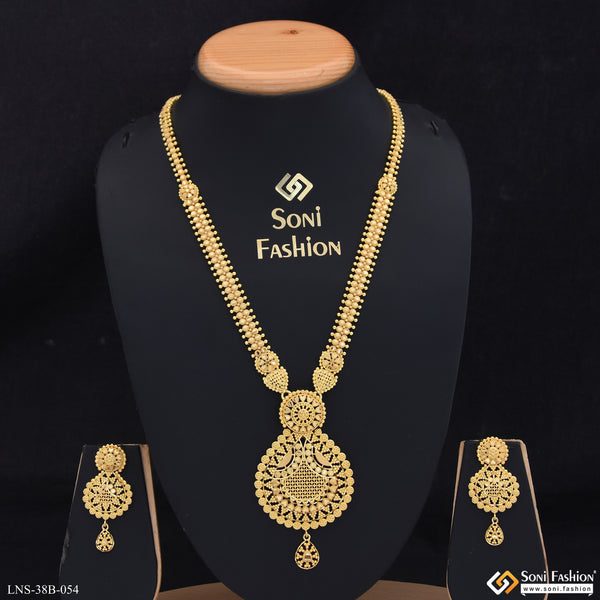 1 Gram Gold Plated Dazzling Design Necklace Set for Women - Style B054