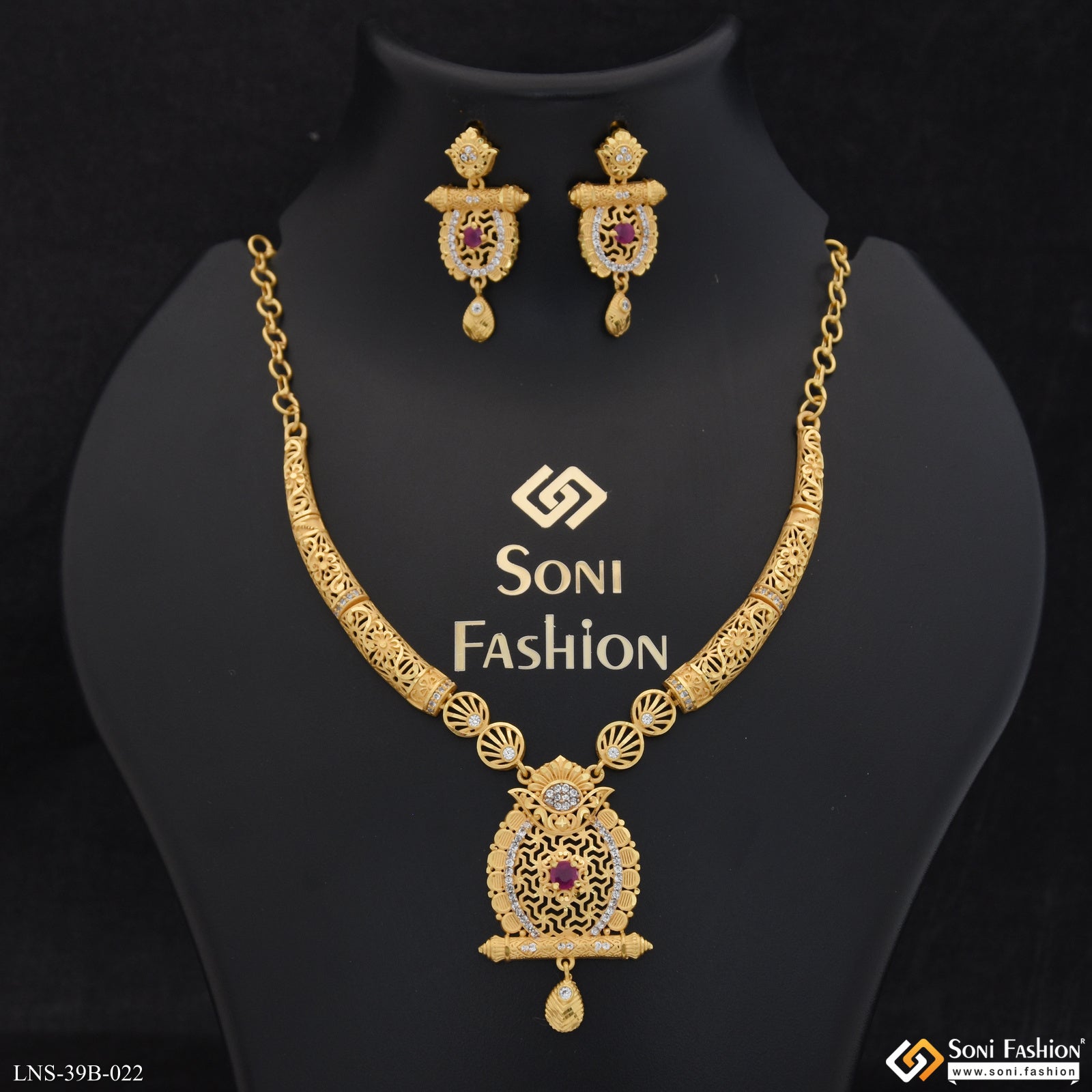 1 gram gold necklace design online