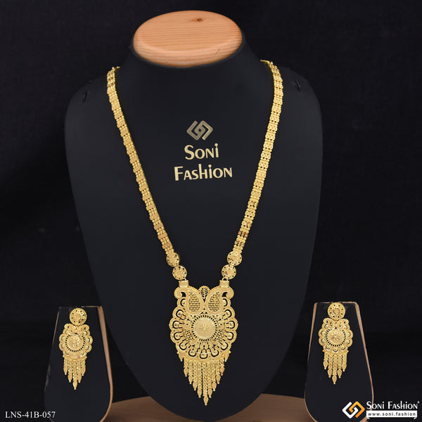 1 Gram Gold Plated Exclusive Design Necklace Set for Women - Style B057