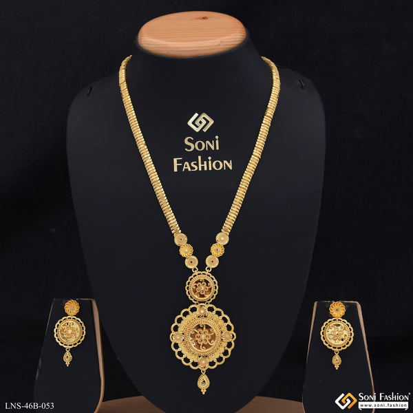 1 Gram Gold Plated Exclusive Design Necklace Set for Women - Style B053