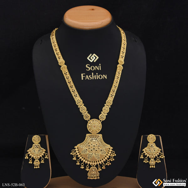 1 Gram Gold Plated Dazzling Design Necklace Set for Women - Style B063