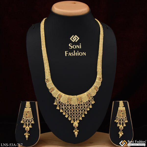 1 Gram Gold Plated Fashionable Necklace Set for Women - Style A717