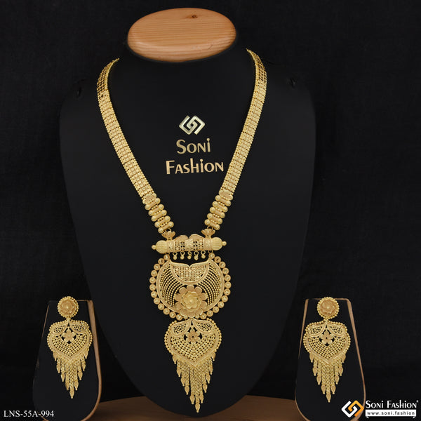 1 Gram Gold Plated Superior Quality Necklace Set for Women - Style A994