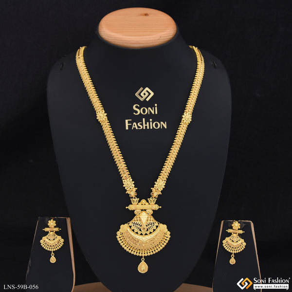 1 Gram Gold Plated Chic Design Necklace Set for Women - Style B056