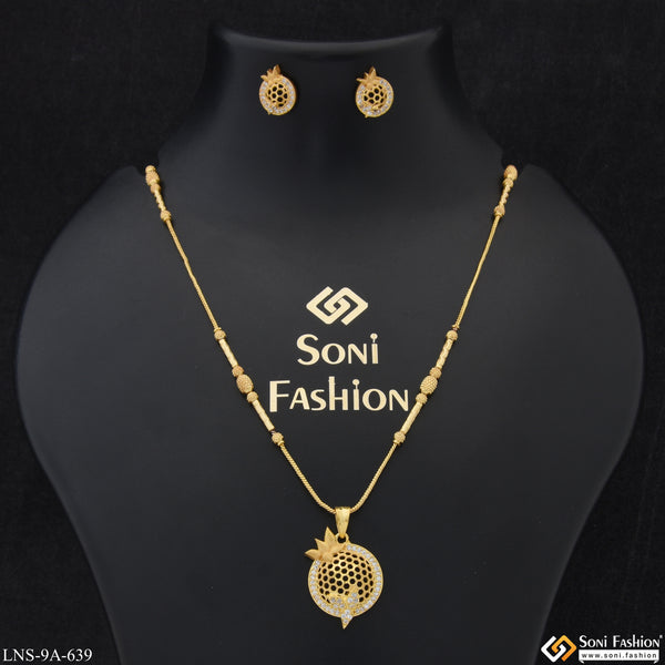 Charming Design Artisanal Design Gold Plated Necklace Set for Ladies - Style A639