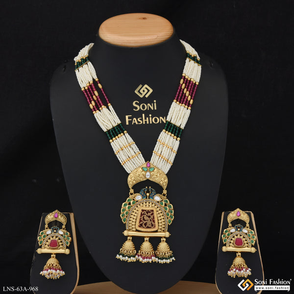 Finely Detailed Gold Plated Necklace Set for Ladies - Style A968