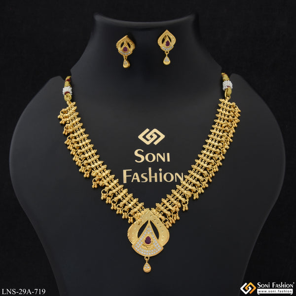 Casual Design Fashion-Forward Gold Plated Necklace Set for Women - Style A719