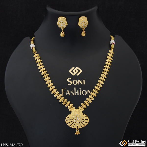 Charming Design Best Quality Gold Plated Necklace Set for Women - Style A720