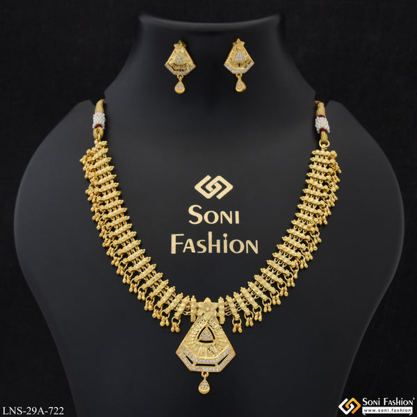 Decorative Design Fashionable Gold Plated Necklace Set for Women - Style A722