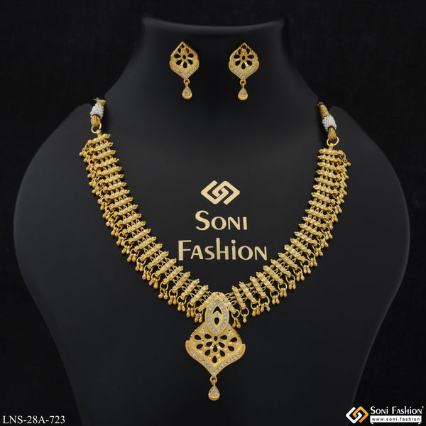 Fancy Design Cool Design Gold Plated Necklace Set for Women - Style A723