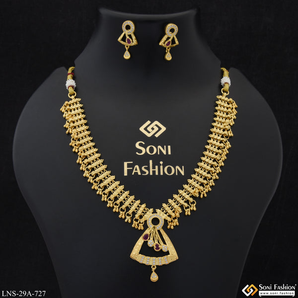 Exclusive Design New Style Gold Plated Necklace Set for Women - Style A727