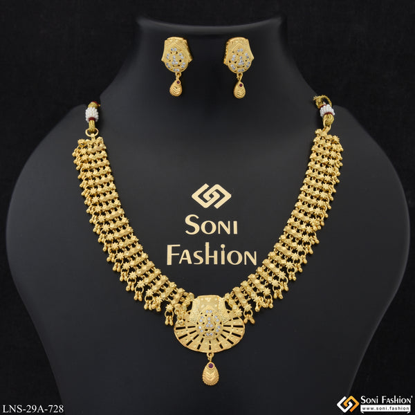 Brilliant Design New Style Gold Plated Necklace Set for Women - Style A728