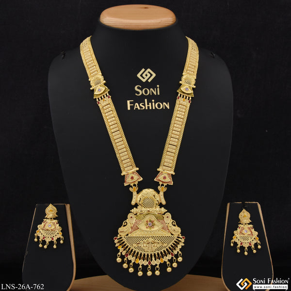 Hand-Crafted Design Gold Plated Necklace Set for Women - Style A762