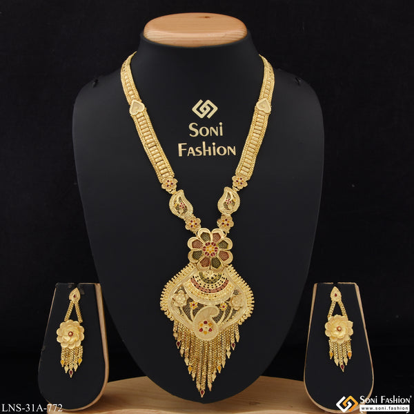 New Style Glamorous Design Gold Plated Necklace Set for Women - Style A772