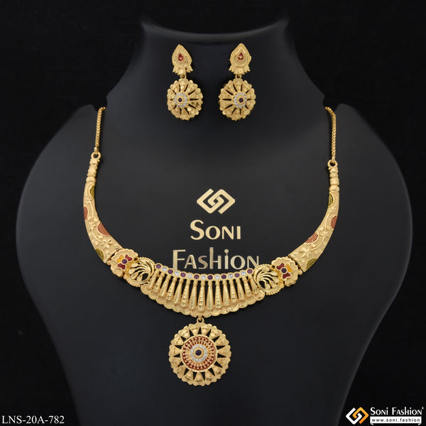 Decorative Design Gold Plated Necklace Set for Women - Style A782