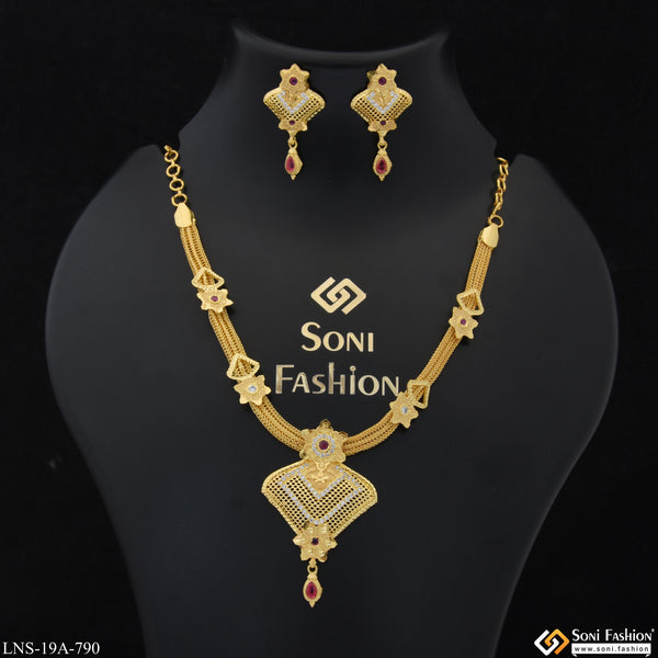 Fashion-Forward Gold Plated Necklace Set for Women - Style A790