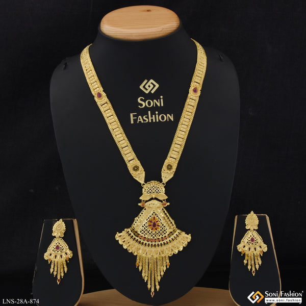 Glamorous Design Gold Plated Necklace Set for Women - Style A874