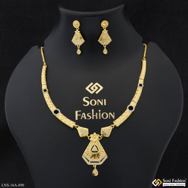 Exclusive Design Gold Plated Necklace Set for Women - Style A890