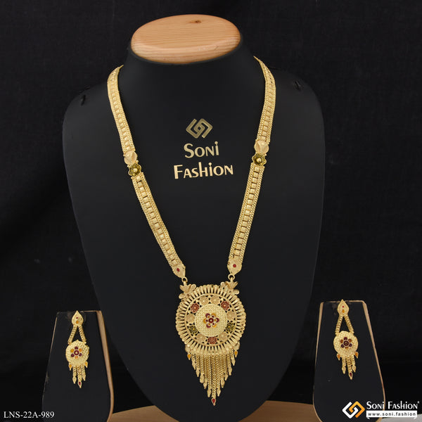 Exclusive Design Gold Plated Necklace Set for Women - Style A989