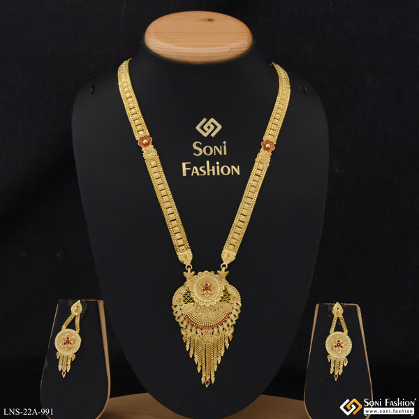 Artisanal Design Gold Plated Necklace Set for Women - Style A991