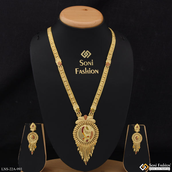 Eye-Catching Design Gold Plated Necklace Set for Women - Style A993