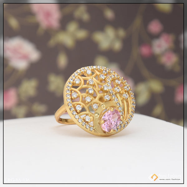 New Style with Diamond Superior Quality Gold Plated Ring for Ladies - Style LRG-136