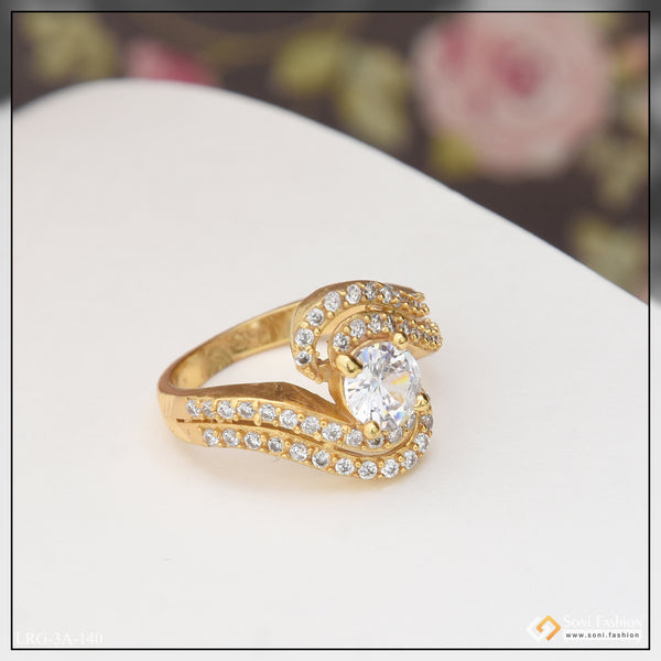 Glittering Design with Diamond New Style Gold Plated Ring for Ladies - Style LRG-140