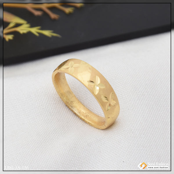 Designer with Diamond Dazzling Design Gold Plated Ring for Lady - Style LRG-156