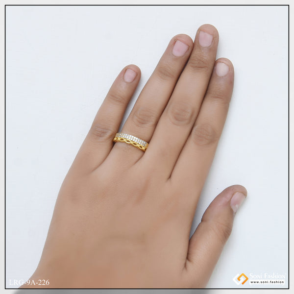 1 Gram Gold Plated Finely Detailed Ring for Ladies - Style A226