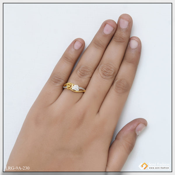 1 Gram Gold Plated Glamorous Design Ring for Ladies - Style A230