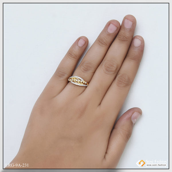 1 Gram Gold Plated Stunning Design Ring for Ladies - Style A231