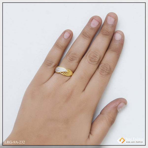 1 Gram Gold Plated Glamorous Design Ring for Ladies - Style A232