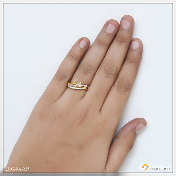 1 Gram Gold Plated Chic Design Ring for Ladies - Style A235