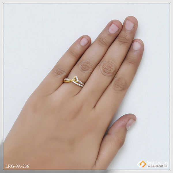 1 Gram Gold Plated Graceful Design Ring for Ladies - Style A236