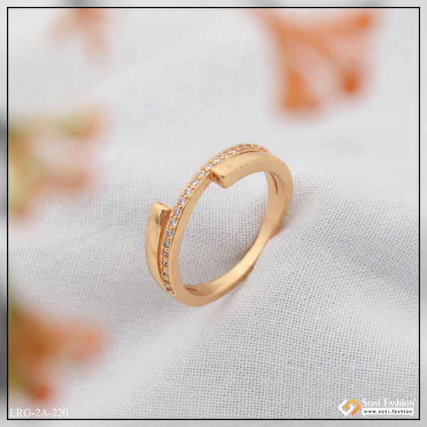 Dazzling Design Lovely Design Rose Gold Color Ring for Ladies - Style A220