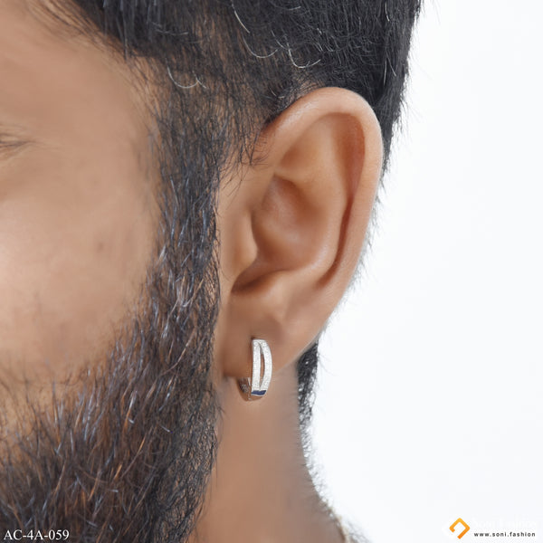 Latest Design 92.5 Sterling Silver Stud Earring for Men - Style A059