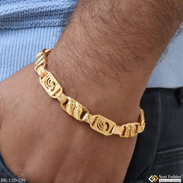 Latest Design Gold Plated Kohli Nawabi Bracelet for Men - Style D259