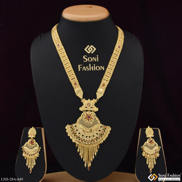 Latest Design Gold Plated Necklace Set for Women - Style A849