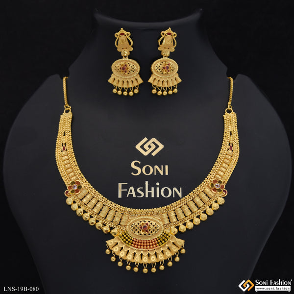 Latest Design Gold Plated Necklace Set for Women - Style B080