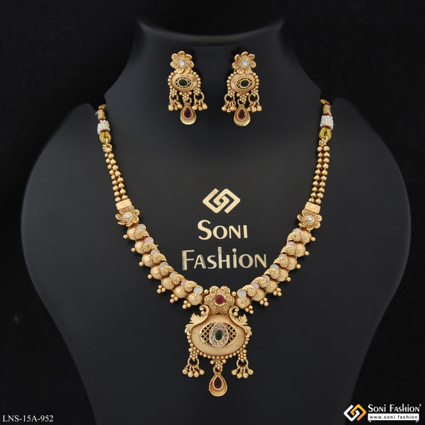 Latest Design Gold Plated Necklace Set for Women - Style A952