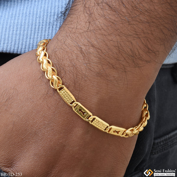 Stunning Design Gold Plated Kohli Nawabi Bracelet for Men - Style D253