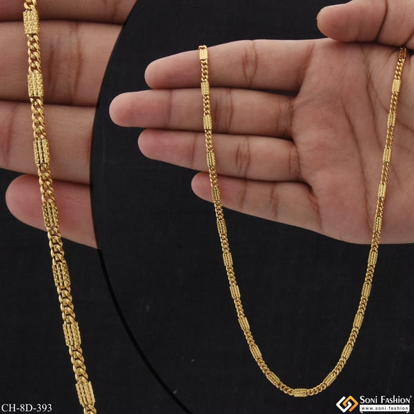 Chic Design Superior Quality Gold Plated Link Chain for Men - Style D393