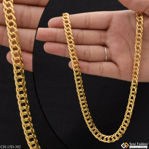 Superior Quality Graceful Design Gold Plated Link Chain for Men - Style D382