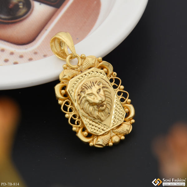 Lion Lovely Design High-Quality Gold Plated Pendant for Men - Style B814