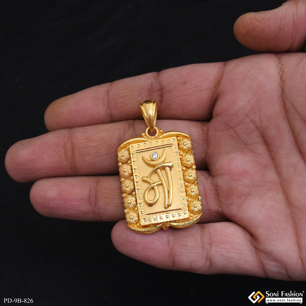 Maa Artisanal Design Gold Plated Pendant for Men - Style B826