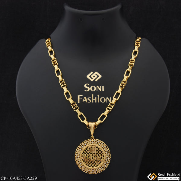 Maa Ashapura Awesome Design Gold Plated Chain Pendant Combo for Men (CP-A453-A229)