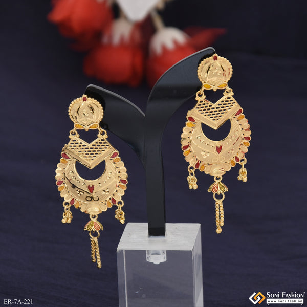 Magnificent Design Gold Plated Earrings for Women - Style A221