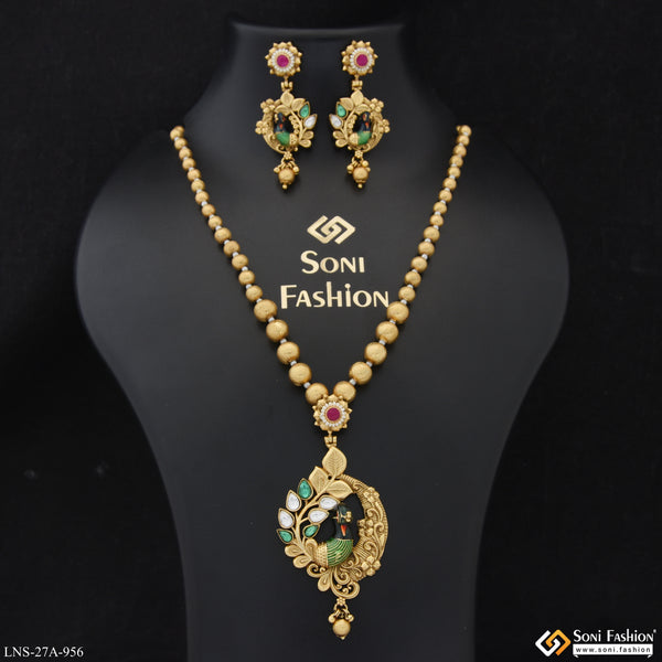 Magnificent Design Gold Plated Necklace Set for Women - Style A956