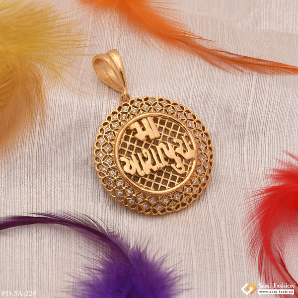 Maa Ashapura Casual Design Premium-grade Quality Gold Plated Pendant - Style A229