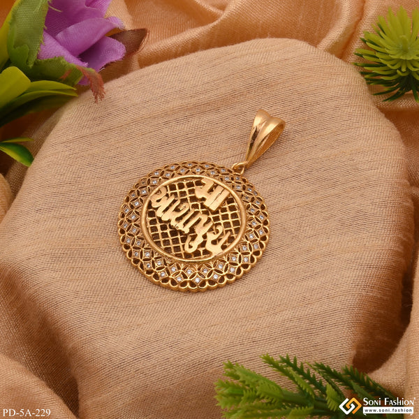 Maa Ashapura Casual Design Premium-grade Quality Gold Plated Pendant - Style A229